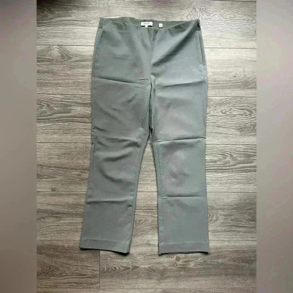 Vince Blue Gray Career Business Casual Side Zip Cropped Pants Size L Spring - Picture 1 of 7